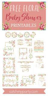 These Free Floral Baby Shower Printables Are Just What You Need If You Re Planning A Sp Baby Shower Templates Free Free Baby Shower Free Baby Shower Printables