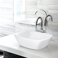 This distinctive style lends plenty of character to any bathroom and can work with a variety of looks, from rustic to contemporary spaces. Buy Miligore 16 X 16 Flared Square White Ceramic Vessel Sink Modern Above Counter Bathroom Vanity Bowl Online In Indonesia B07cjy7j8n