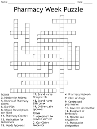 From tricky riddles to u.s. Pharmacy Week Puzzle Crossword Wordmint