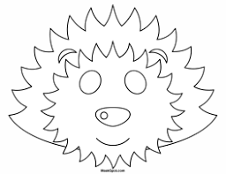 Hedgehog Mask Template Mask For Kids Animal Mask Templates Mask Template