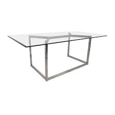 Cb2 offered up a gorgeous. 30 Off Cb2 Cb2 Tesso Chrome And Glass Dining Table Tables