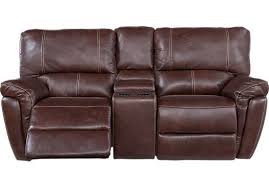 Browning Bluff Brown Leather Reclining Console Loveseat Leather Reclining Loveseat Leather Loveseat Love Seat