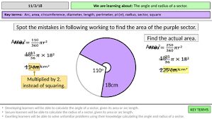 How to find radius when arc length is given? The Angle And Radius Of A Sector Teaching Resources