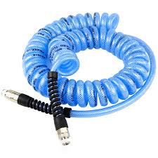 25 Ft X 3 8 Blue Coil Air Hose High Grade Flexible Coiled Armorthane 300 Psi Walmart Com