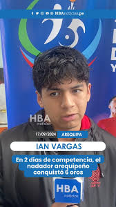 🔵 #Natación || 🎥 Talentoso nadador local aseguró 6 medallas de oro para  Arequipa en la Etapa Macroregional de los Juegos Escolares , 🎤 Ian Vargas,  nadador arequipeño de 16 años , ✓ Reportero: Miguel ...