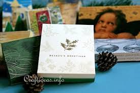 How to make a simple box out of a greeting or chritmascard.the larger the card, the larger the box. Craft Idea Learn How To Make A Box Out Of Used Christmas Cards