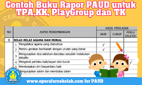 Free download contoh format raport tk paud kb versi pdf free download contoh format raport tk paud kb format raport tk paud kb pendidikan anak usia dini kelompokbelajar. Contoh Buku Rapor Paud Untuk Tpa Kk Playgroup Dan Tk Operator Sekolah