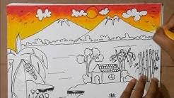 Dengan adanya kegiatan mewarnai, maka kreatifitas dan juga imajinasi sang anak akan berkembang. Contoh Gambar Mewarnai Gambar Sawah Kataucap
