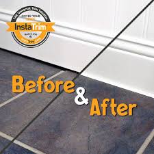 Seal Baseboards To Keep Out Dirt And Pests Using Instatrim Instead Of Caulk Caulk Strips Baseboards Caulk