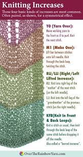 The lifted method is a slightly more relaxed increase and is often regarded as the most invisible method. Pin By Sheila On K N I T Knitting Increase Knitting Instructions Knitting Yarn