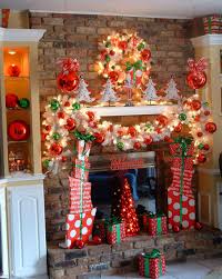 Grinch Wreath Mantle Christmas Mantel Decorations Christmas Fireplace Decor Colorful Christmas Decorations
