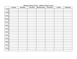 weekly blank calendar landscape free printable templates