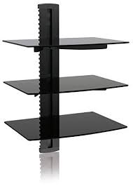Tv Mount Ematic 3 Shelf Tv Wall Mount Kit With Cable Organization For Dvd Players Dvrs And Console Gaming Wall Mounted Shelves Wall Mounted Tv Mounted Shelves