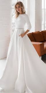 33 Cute Modest Wedding Dresses To Inspire Wedding Forward Modest Wedding Dresses Wedding Dress Trends Modest Wedding Gowns