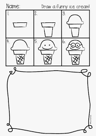 I don't necessarily use all of them, but i especially use them for tricky words or words that the gesture just makes sense.. Funny Ice Cream Directed Drawing Directed Drawing Drawing For Kids Guided Drawing
