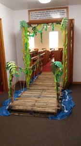 Vbs Journey Off The Map Decorations Jungle Theme Bridge Into Sanctuary Calvary Baptist Church Vbs Themes Vbs Crafts Jungle Theme