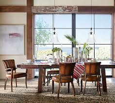 The care instructions say to use a clear we just had our benchwright extended dining table in seadrift and the benchwright counter height table in blackened oak for our downstairs family. Benchwright Extending Dining Table Pottery Barn