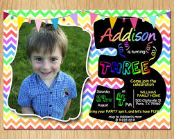 3rd Birthday Invitation Text Message 3rd Birthday Invitation Rainbow Chevron Pastel Third Birthday Etsy Birthday Party Invitation Wording Bday Party Invitations Birthday Party Invitations