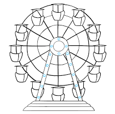 How To Draw A Ferris Wheel - Really Easy Drawing Tutorial