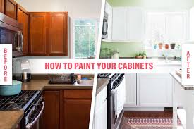 How To Paint Your Kitchen Cabinets So It Looks Like You Totally Replaced Them Wooden Kitchen Cabinets Painting Kitchen Cabinets White Old Kitchen Cabinets