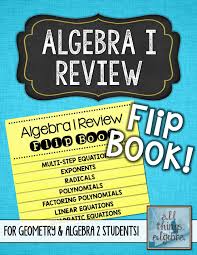 Algebra 1 Review Flip Book