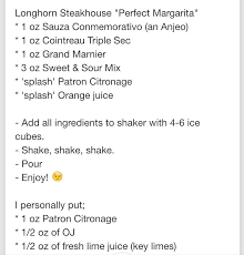 Longhorn The Perfect Margarita Perfect Margarita Perfect Margarita Recipe Longhorn Margarita Recipe