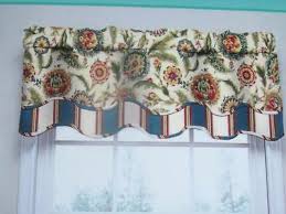Maybe you would like to learn more about one of these? Traditions By Waverly Grand Bazaar Stripe Red And Blue Floral Scalloped Window Valance 52 W X 16 L Valances Draperies Curtains