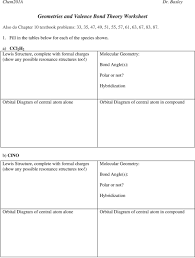 This worksheet has 34 problems to solve. Geometries And Valence Bond Theory Worksheet Pdf Free Download