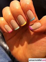 For a playful set of french manicure colors, we have beetles' french tip kit. How To Make Colorful French Manicure Color French Models Nails Design With Rhinestones Manicure Colors Manicure