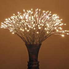 Silver Starburst Lighted Branches With Warm White Led Twinkle Lights 1 Pc Christmas Lights Etc Starburst Light Lighted Branches Christmas Light Installation