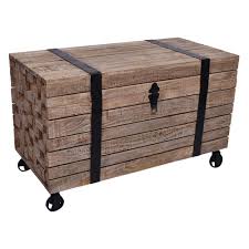 A beautiful wooden plank tops the pine bass. Natural Astrid Mango Wood Trunk Coffee Table Temple Webster