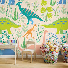Dinosaurs Dinosaur Wallpaper Kids Room Wall Art Dinosaur Mural