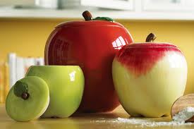 red apple kitchen canisters : home