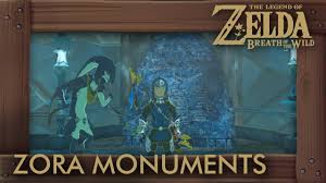 Zelda Breath Of The Wild Zora Stone Monuments Side Quest History Of The Zora Youtube
