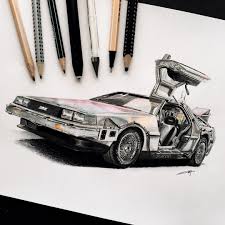 In the back to the future franchise, the delorean time machine is a time travel device made by retrofitting a dmc delorean vehicle with a flux capacitor. Back To The Future Delorean Graphite Shades Draw To Drive