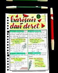 Assalamualaikum Wr Wb Hai Guys Hari Ini Aku Bikin Notes Materi Barisan Dan Deret Ada Barisan Aritmatika Deret Aritmatika Ba Belajar Buku Tulis Buku Catatan