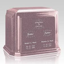 Rose Marble Urn For Two Urn Cultured Marble Cremation Urns