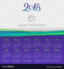 Wall Calendar 2018 Year Copy Space Atop