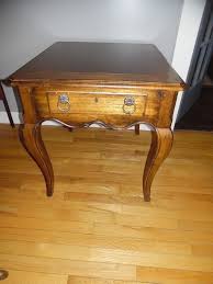 Mid Century Hekman Solid End Lamp Table Single Drawer Hekman Table Lamp Drawers