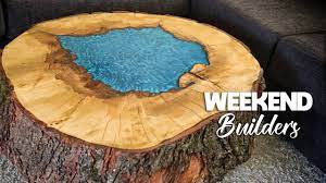 If you are cutting the piece yourself, chalk two parallel lines around the trunk and use a chainsaw to cut around the perimeter. Epoxy Coffee Table Our First Try And It Looks Amazing Subtitles Included Youtube