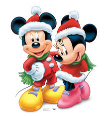 Life Size Mickey Minnie Christmas Cardboard Standup Cardboard Cutout Oh gollies says mickey it's almost christmas. mickey minnie christmas