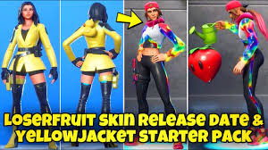 Skip to main search results. New Reactive Loserfruit Skin Release Date Yellowjacket Starter Pack Fortnite Chapter 2 Season 3 Youtube