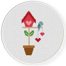 See more ideas about free cross stitch, cross stitch patterns, cross stitch. Potted Bird House Cross Stitch Pattern Cross Stitch Cross Stitch Bird Cross Stitch Patterns