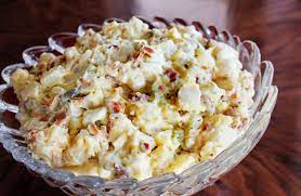 6 Hard Boiled Eggs 10 Potatoes Boiled 1 C Mayo 1 2 C Ranch Dressing 1 3 C Dill Pickle Relish I Just Slice Up Pickles An Recipes Food Potatoe Salad Recipe