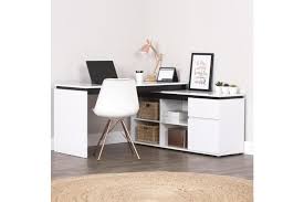 Albea rotating corner desks highgloss white highgloss easyclean white high gloss office corner writing desk for home. High Gloss Storage Corner Desk Home Office Computer Table Cabinet Study White Kogan Com