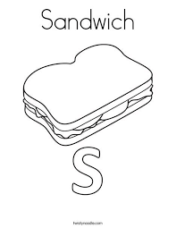 Sandwich Coloring Page Twisty Noodle Coloring Pages Lettering Alphabet Color
