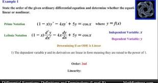 Definitions And Terminology Level 2 Differential Equations Equations Definitions