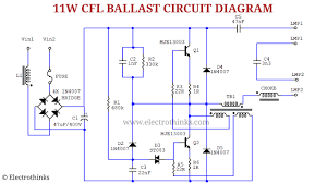 11 Watt Cfl Bulb Ballast Circuit Diagram In 2020 Cfl Bulbs Electronic Circuit Projects Circuit