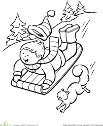 Search through 623,989 free printable colorings at getcolorings. Winter Sledding Worksheet Education Com Coloring Pages Winter Christmas Coloring Pages Coloring Pages