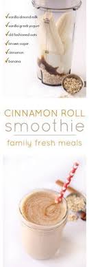 Cinnamon Roll Smoothie Taste Just Like A Cinnamon Bun Shoved Into A Glass Smoothie Recipes Food Healthy Smoothies